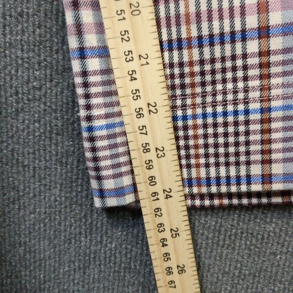 HM Wide Leg Pants Womens 8 Plaid Tie Belt High Rise Waist Pockets Office Career - Picture 8 of 14